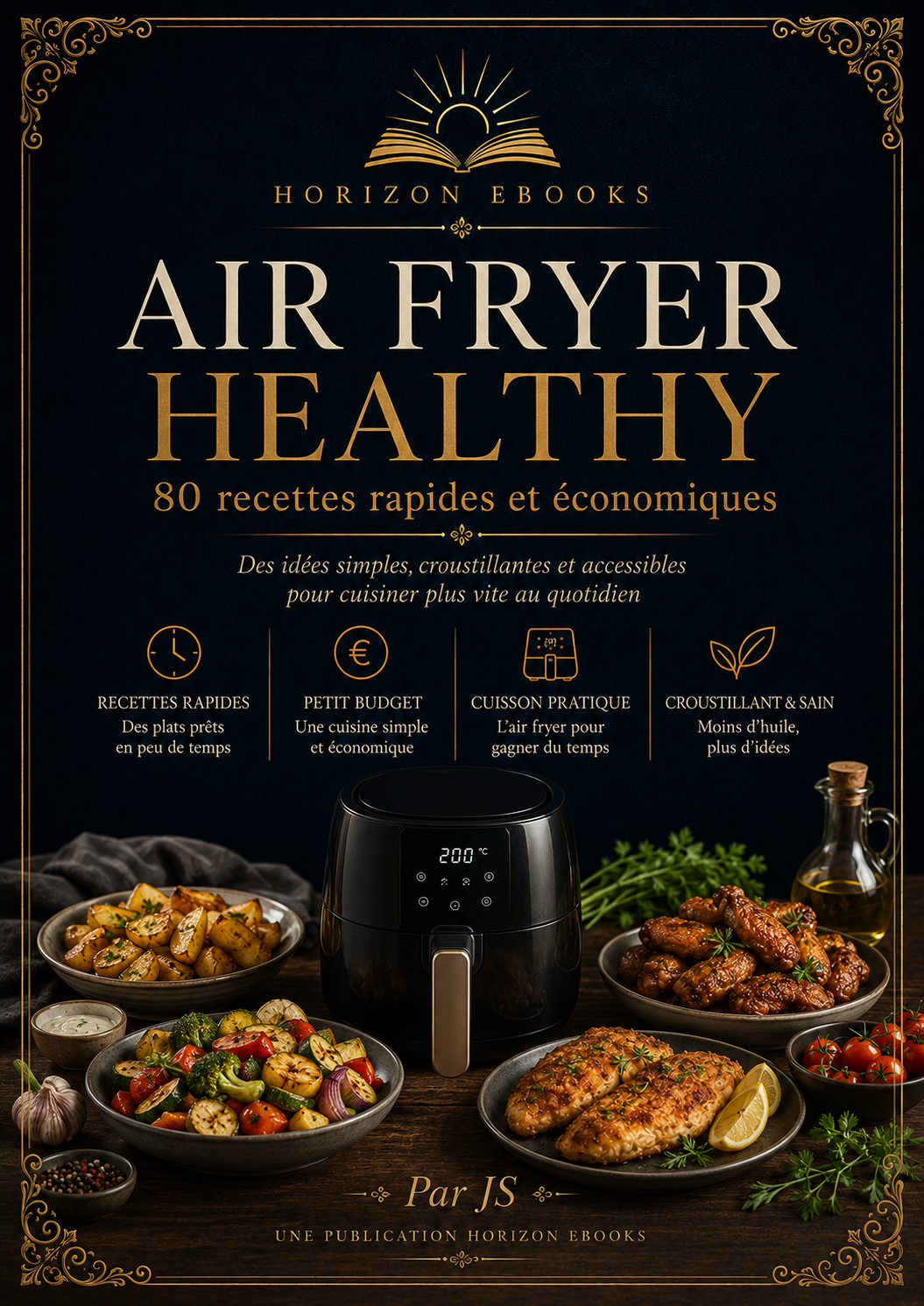 Air Fryer Healthy : 80 recettes rapides et économiques — couverture